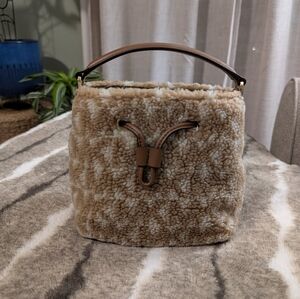Michael Kors Suri Small Logo Faux Sherpa Fur Bag